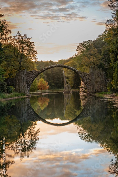 Obraz Rakotzbrücke am frühen Morgen