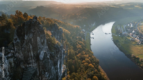 Obraz Ein Blick auf die Elbe