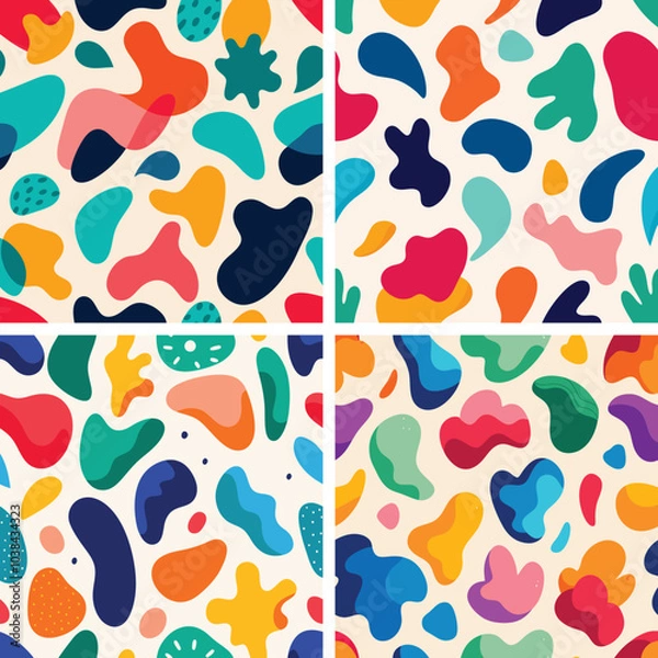 Fototapeta Seamless fabric shape pattern design