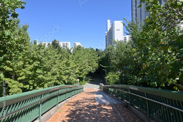 Obraz 韓国の新都市：坪村（ピョンチョン・Pyeongchon）の街並み