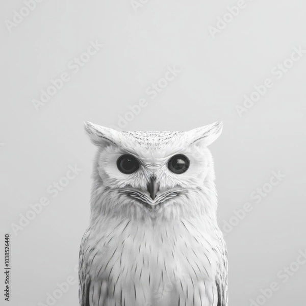 Obraz Majestic white owl with piercing eyes