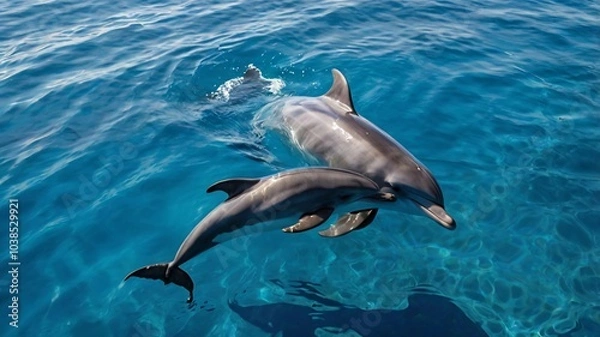 Fototapeta Dolphin Banner Template