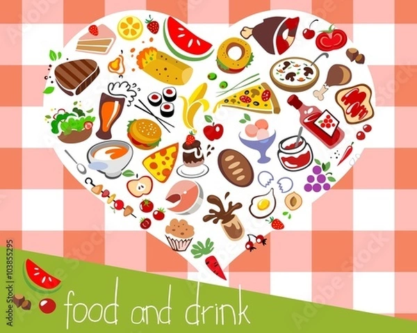 Fototapeta assorted food background