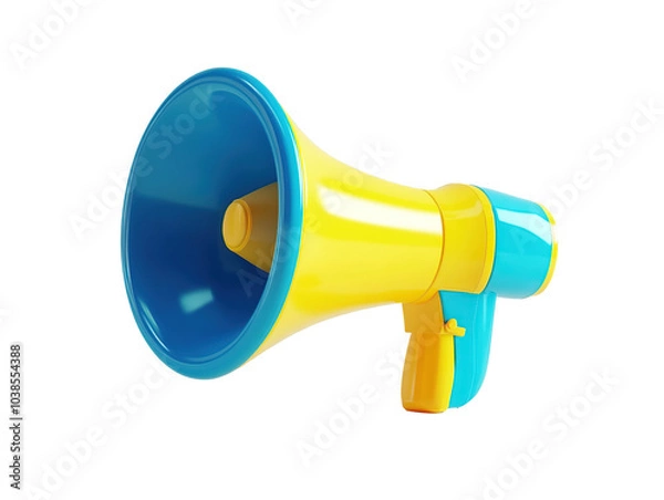 Fototapeta Megaphone on isolated white background