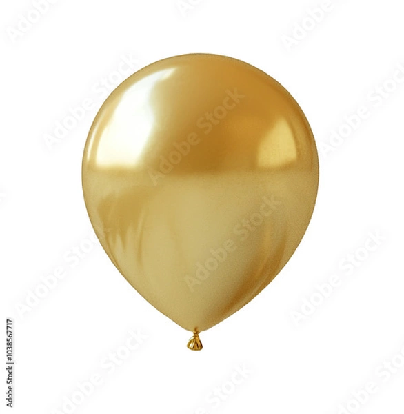 Obraz shiny gold party balloons isolated on white background 