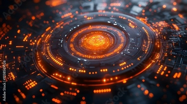 Obraz Futuristic Technology Interface