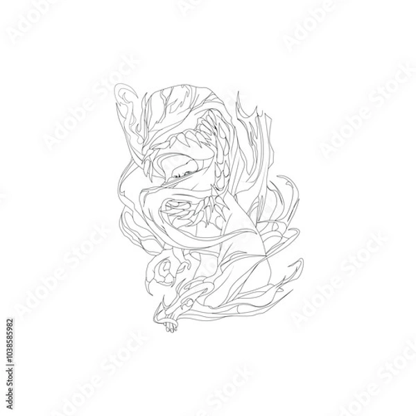 Obraz illustration rider helmet with theme hard style