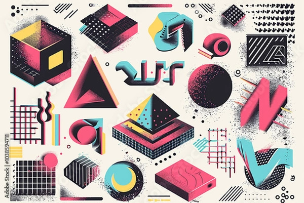 Fototapeta seamless pattern with a set of icons