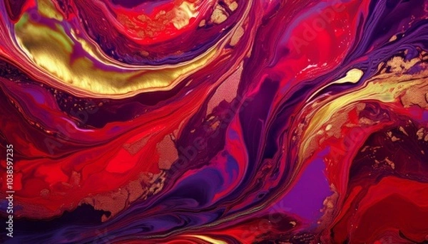 Obraz Textura de pintura liquida multicolor