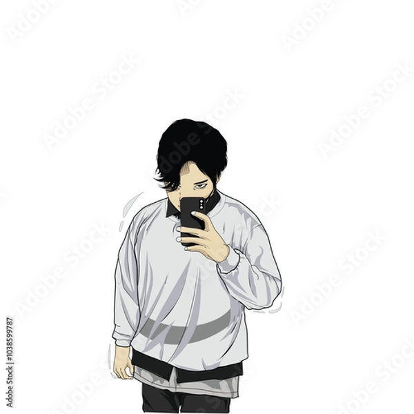 Obraz illustration character unique style vector