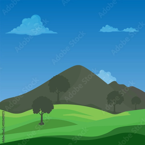 Obraz Beautiful mountains vector