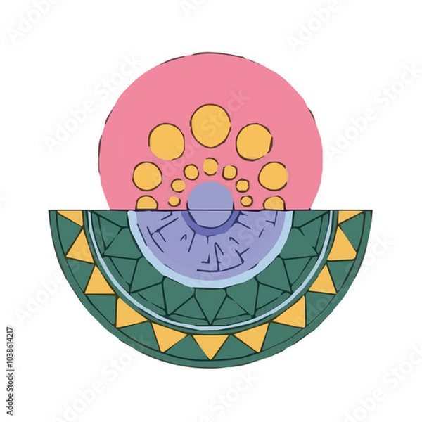 Fototapeta Intricate Mandala Pattern Design Symmetrical Line Art for Decoration Coloring
