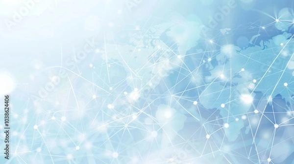 Obraz Abstract World Map with Connections