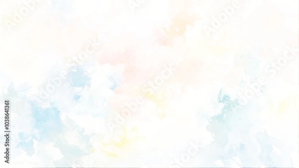 Fototapeta Brushed Painted Abstract Background. Brush stroked painting. watercolor background with many different colors. Abstract Watercolor Painting. Dreamy Pastel Colors. Pastel coloured hand painted watercol