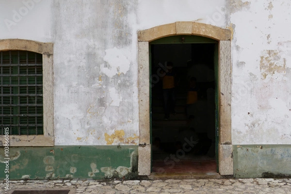 Fototapeta Historic building in the 18th century housed the prison in Alcântara.
