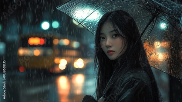 Fototapeta 비오는 풍경