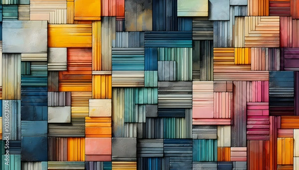 Obraz colorful containers in port