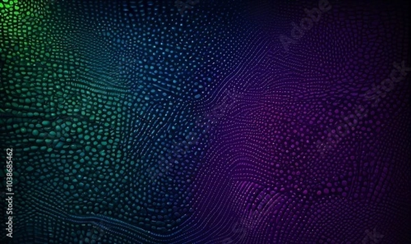 Obraz Green Reptile skin pattern, dark abstract background