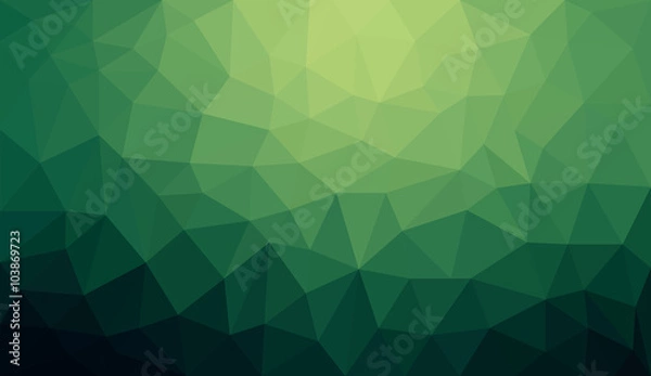 Obraz Green gradient abstract polygon background