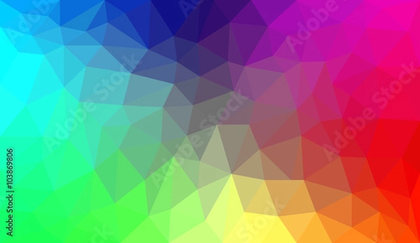Obraz Rainbow abstract polygon background