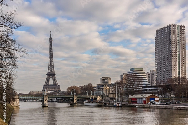 Obraz Eiffel Tower (La Tour Eiffel) in Paris, France.