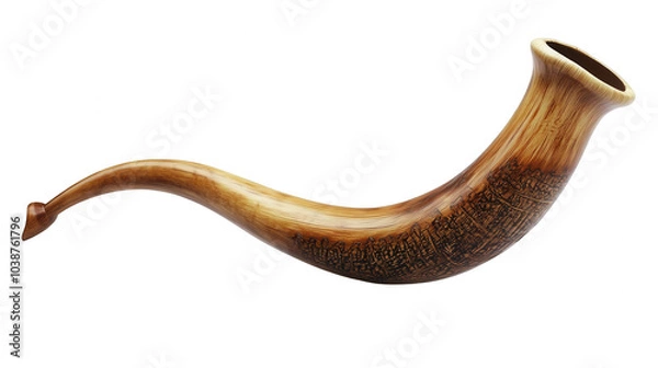 Fototapeta Hanukkah Shofar Design for Festive Celebrations, PNG File, Transparent Background

