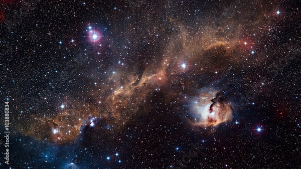 Obraz Gwiazdy mgławicy w kosmosie. Elementy tego obrazu dostarczone przez NASA