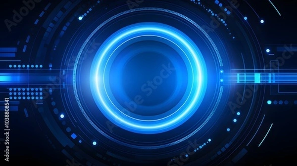 Fototapeta blue Abstract technology background circles digital hi-tech technology design background. concept innovation. vector illustration