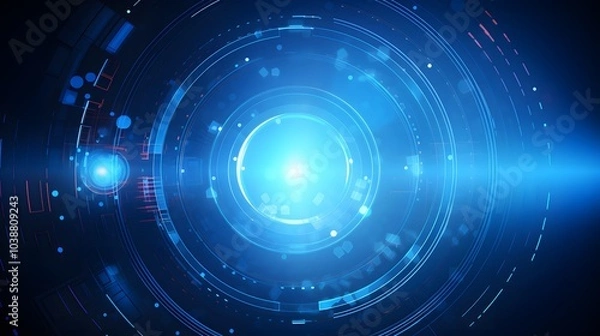 Fototapeta blue Abstract technology background circles digital hi-tech technology design background. concept innovation. vector illustration