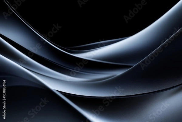 Obraz Abstract background with flowing, gray lines, creating a sense of depth and movement.