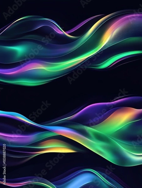 Fototapeta Colorful abstract waves background design