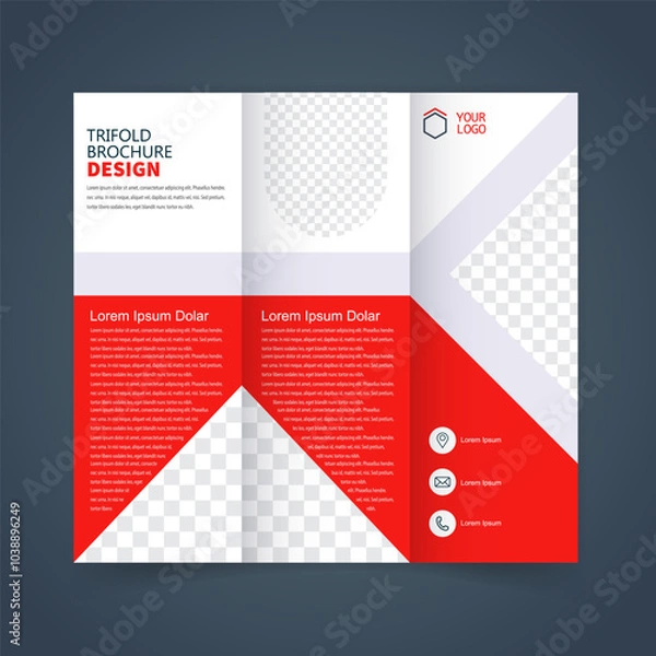 Fototapeta Creative Business Trifold Broucher Design.