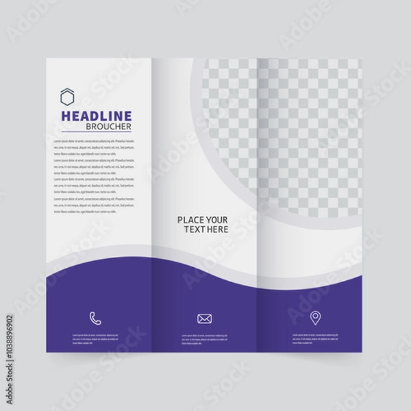Fototapeta Brochure design. brochure template. creative tri-fold. trend brochure.