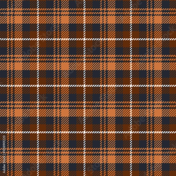 Fototapeta timeless orange and blue plaid design is perfect for any project.