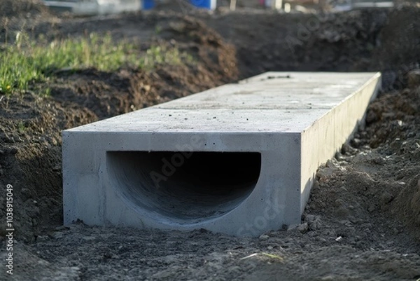 Obraz U shaped precast drainage concrete