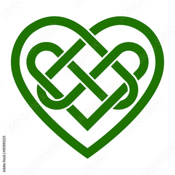 Obraz Celtic Irish knot heart vector illustration