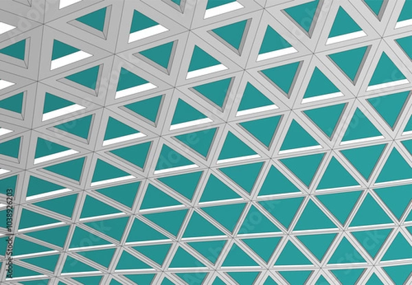 Fototapeta Abstract futuristic architecture vector 3d illustration