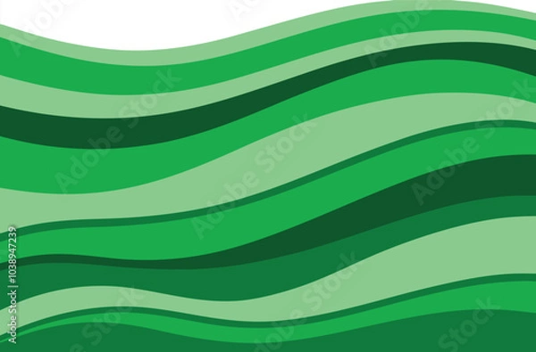 Fototapeta abstract green background with waves