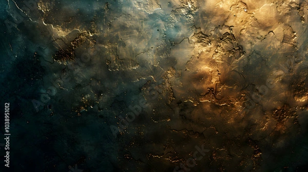 Obraz Abstract Background with Dark Blue and Gold Texture