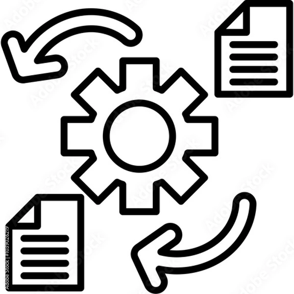 Fototapeta Data Transformation Icon