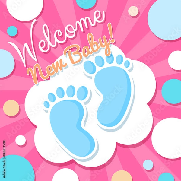 Obraz Welcome Baby Card