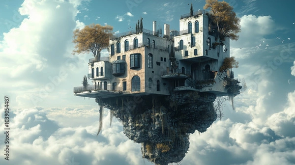 Obraz amazing building 3D surrealism background