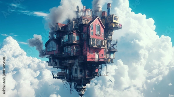 Obraz amazing building 3D surrealism background