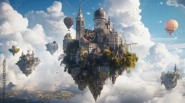 Obraz amazing building 3D surrealism background