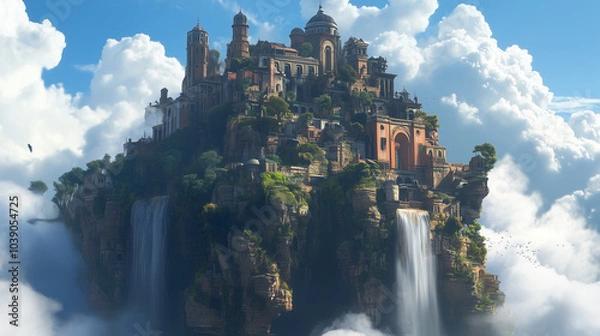 Obraz amazing building 3D surrealism background