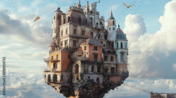 Obraz amazing building 3D surrealism background