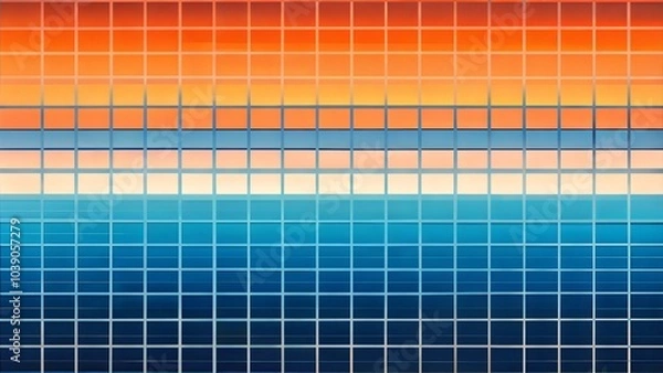 Obraz Abstract Pixelated Grid Pattern with Subtle Transitions