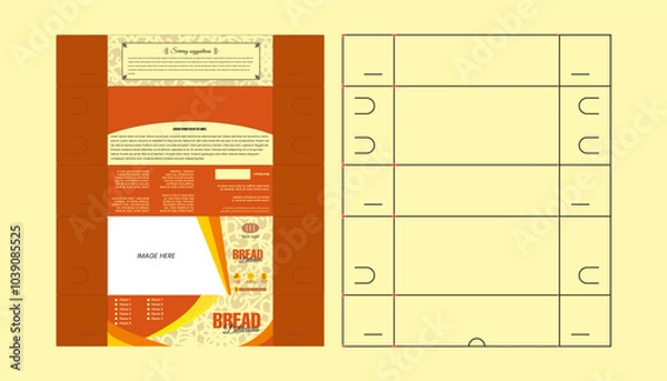 Obraz Packaging design with brown nuances is suitable for bread packaging