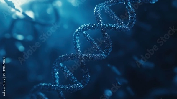 Fototapeta DNA double helix abstract 3d rendering