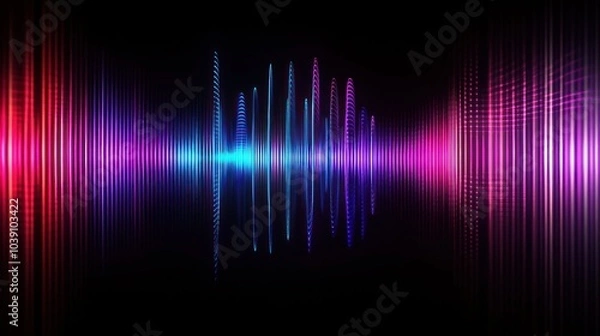 Fototapeta Abstract Sound Wave Visualization